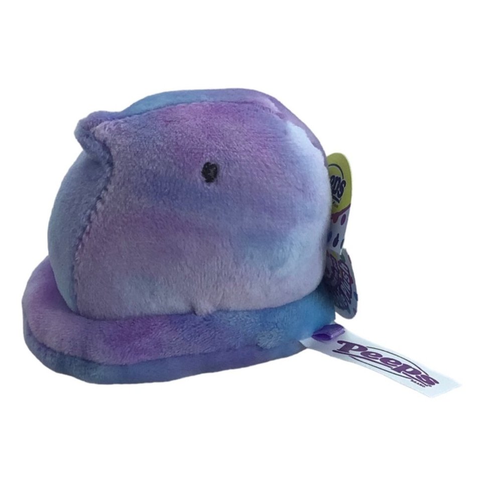 Peeps Chick Wobble Plush 3" Pull String‎ Tie Dye Purple Easter Basket Gift NWT